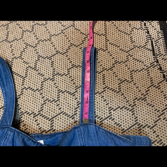 Denim Blue Button Up Mini Dress - Picture 7 of 11